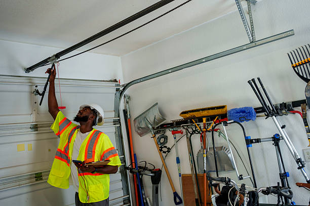 Professional Garage Door Panel Replacement technician working in Newkirk, OK